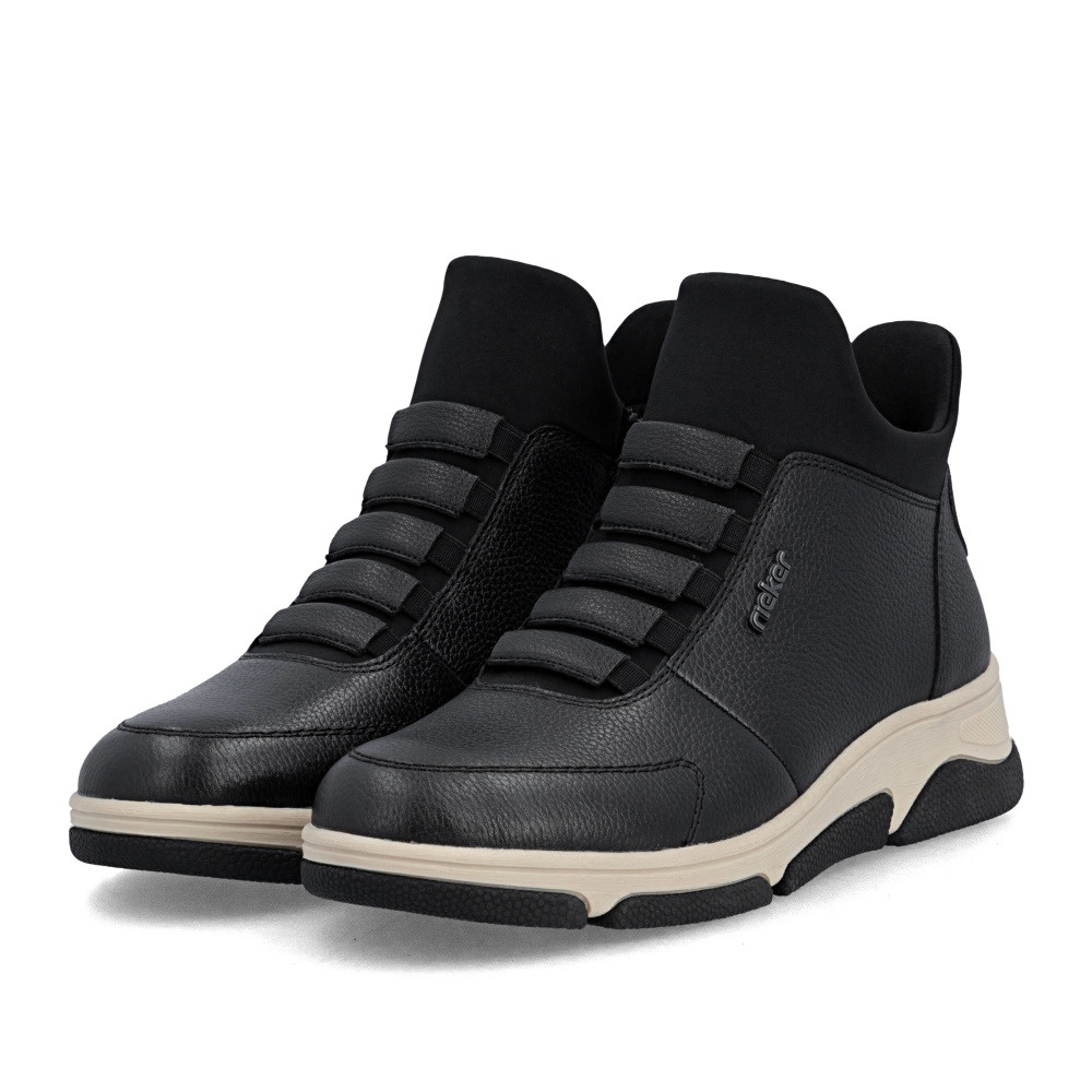 Botine dama din piele naturala Rieker L5651-0 negru