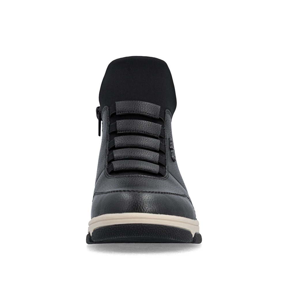 Botine dama din piele naturala Rieker L5651-0 negru