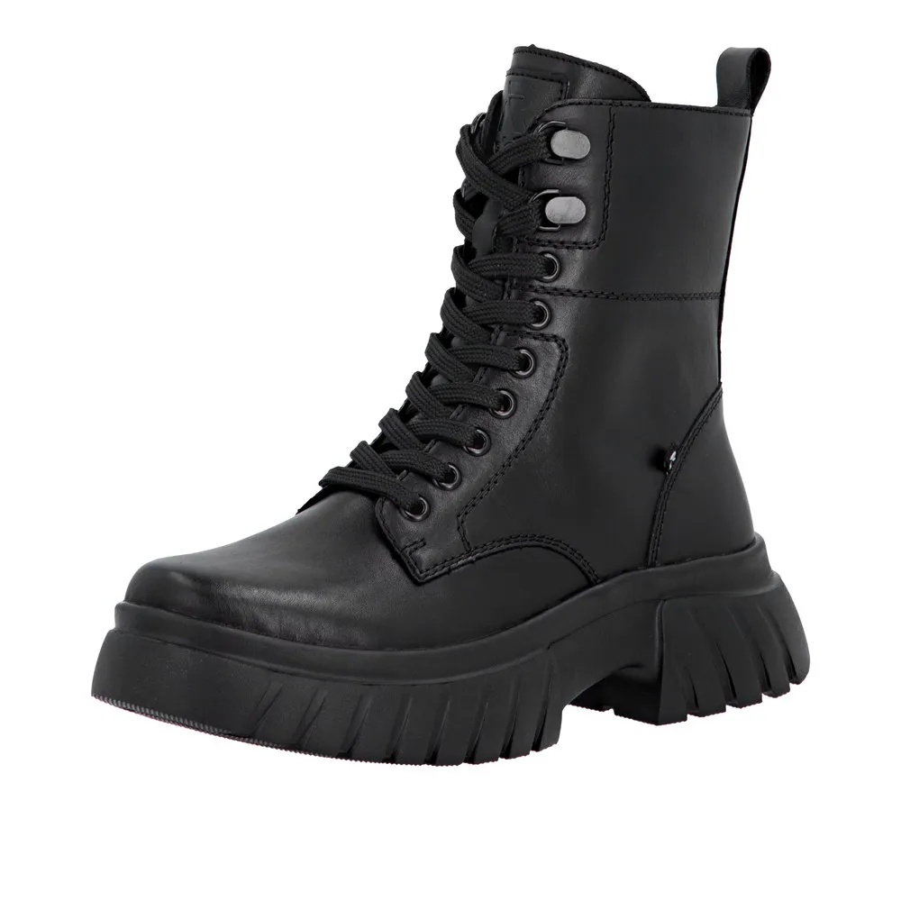 Botine dama din piele naturala Rieker W1870-02 negru