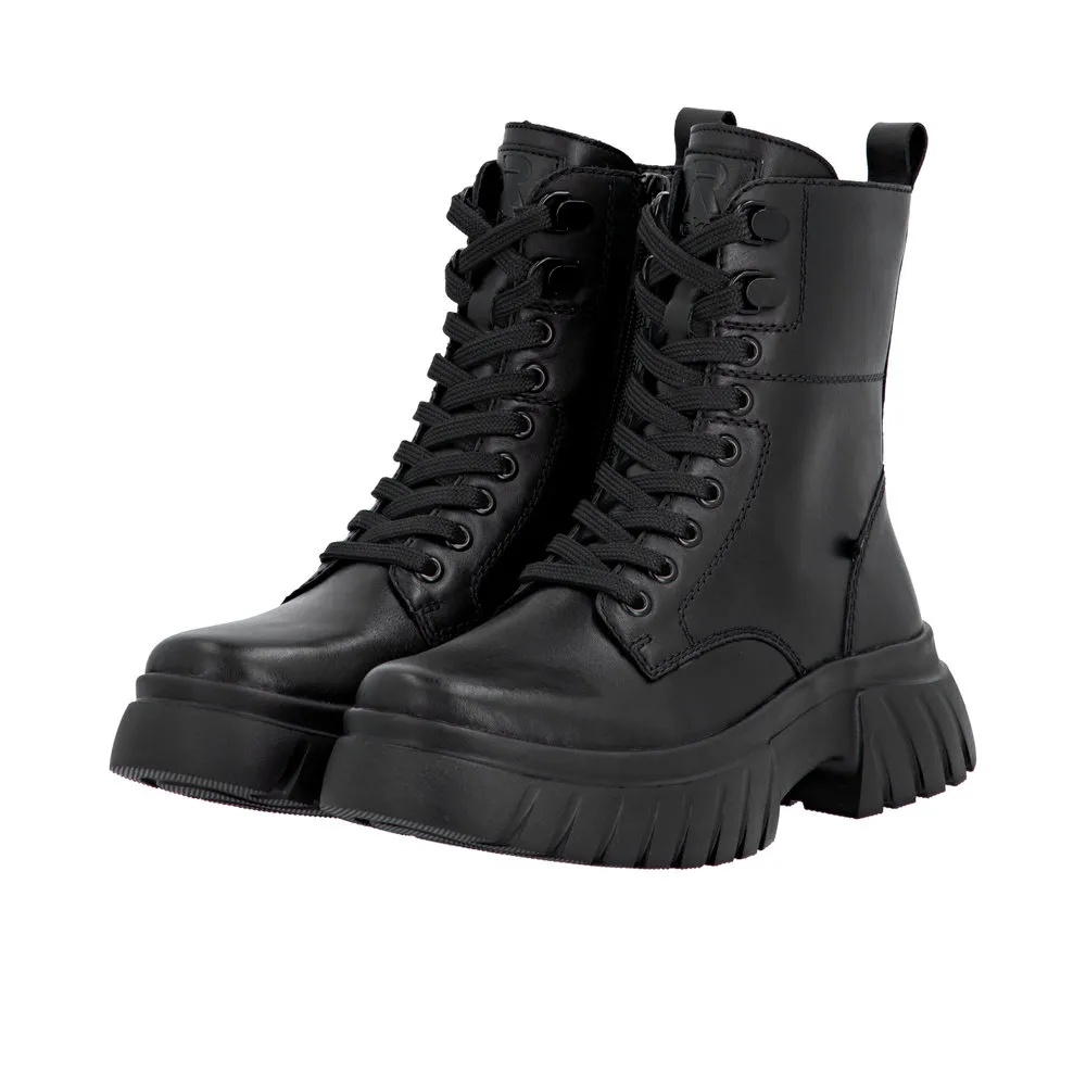 Botine dama din piele naturala Rieker W1870-02 negru