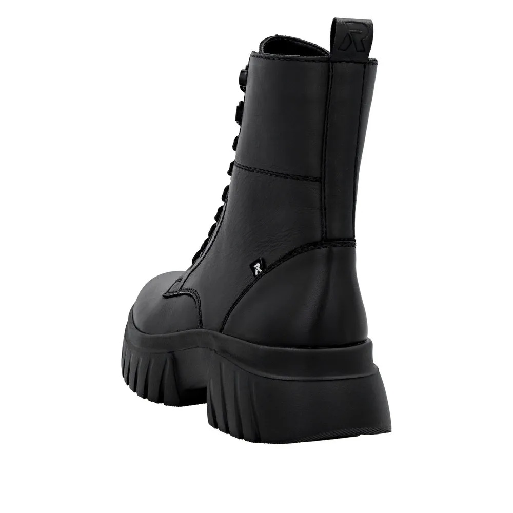 Botine dama din piele naturala Rieker W1870-02 negru