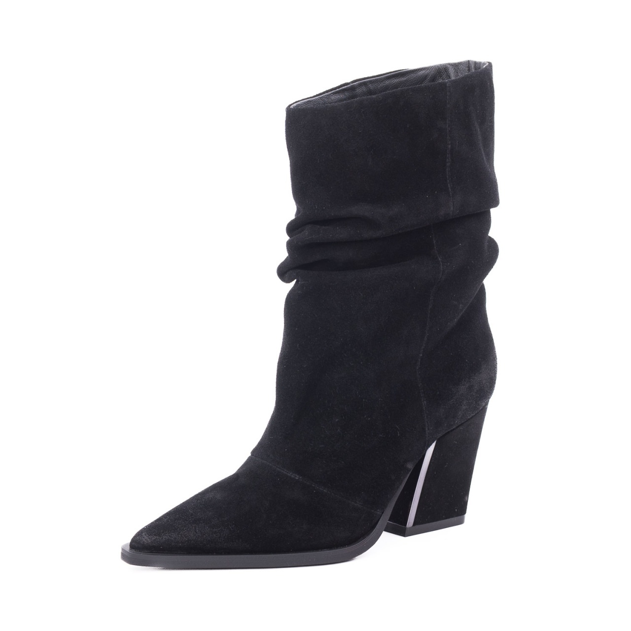 Cizme dama ciocate din piele intoarsa Alma En Pena I260756 CROSTA BRUSH BLACK negru