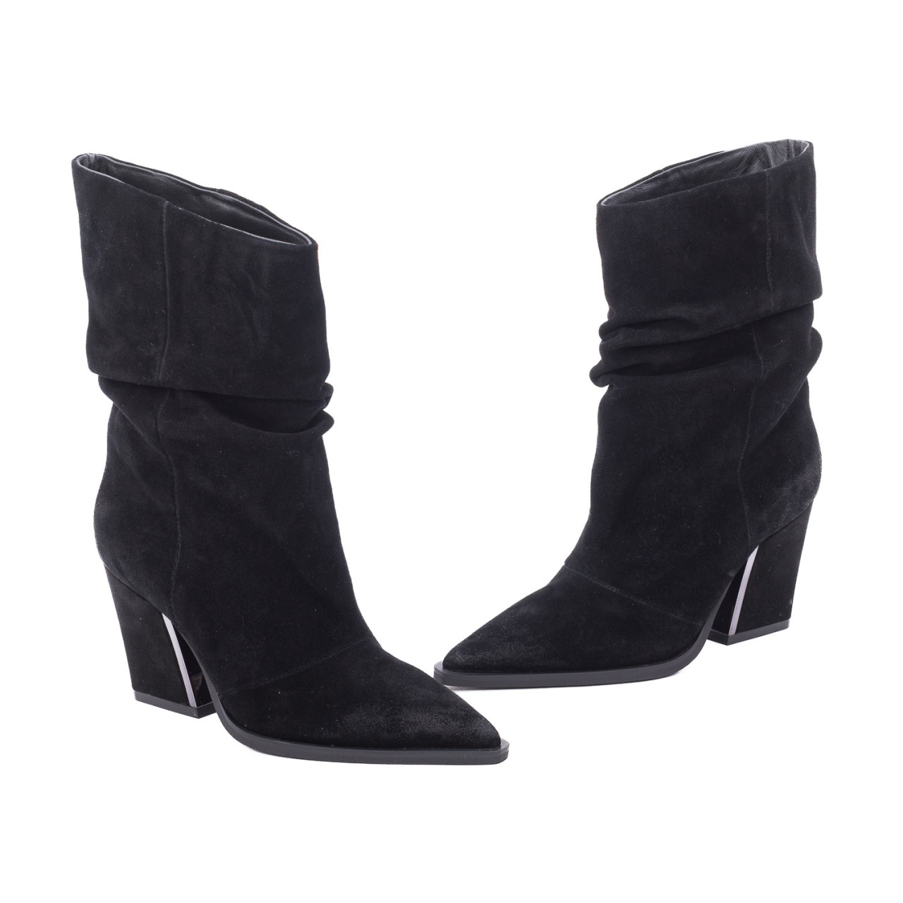 Cizme dama ciocate din piele intoarsa Alma En Pena I260756 CROSTA BRUSH BLACK negru