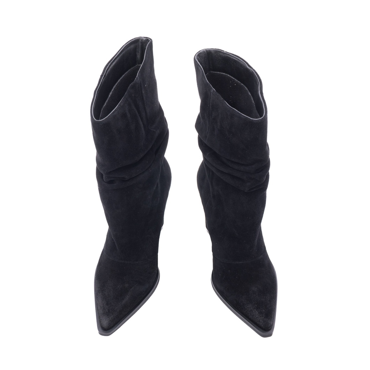 Cizme dama ciocate din piele intoarsa Alma En Pena I260756 CROSTA BRUSH BLACK negru