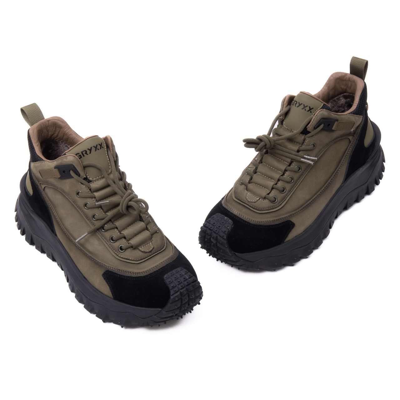 Ghete barbati din piele naturala GRYXX 18861-11 40-N kaki
