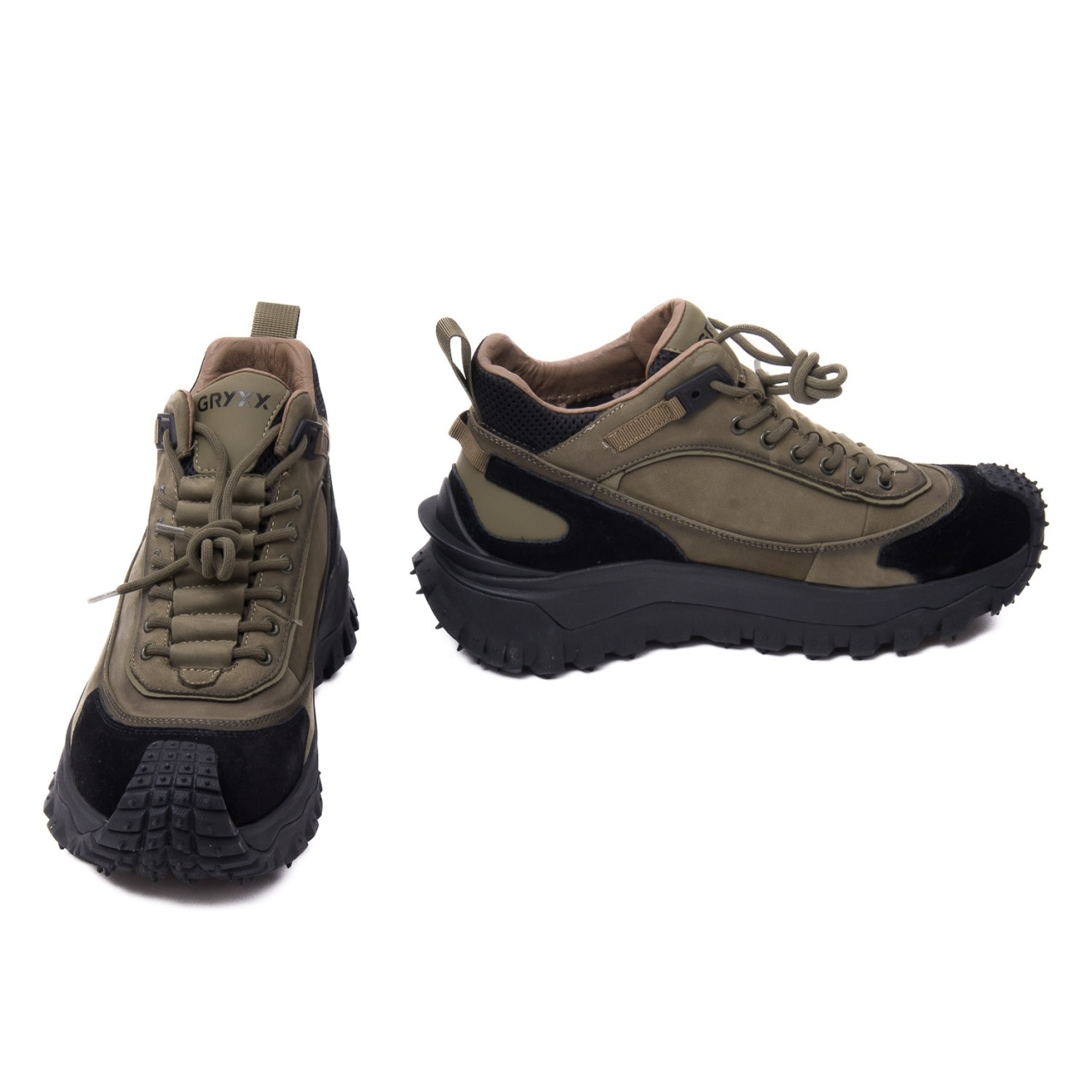 Ghete barbati din piele naturala GRYXX 18861-11 40-N kaki