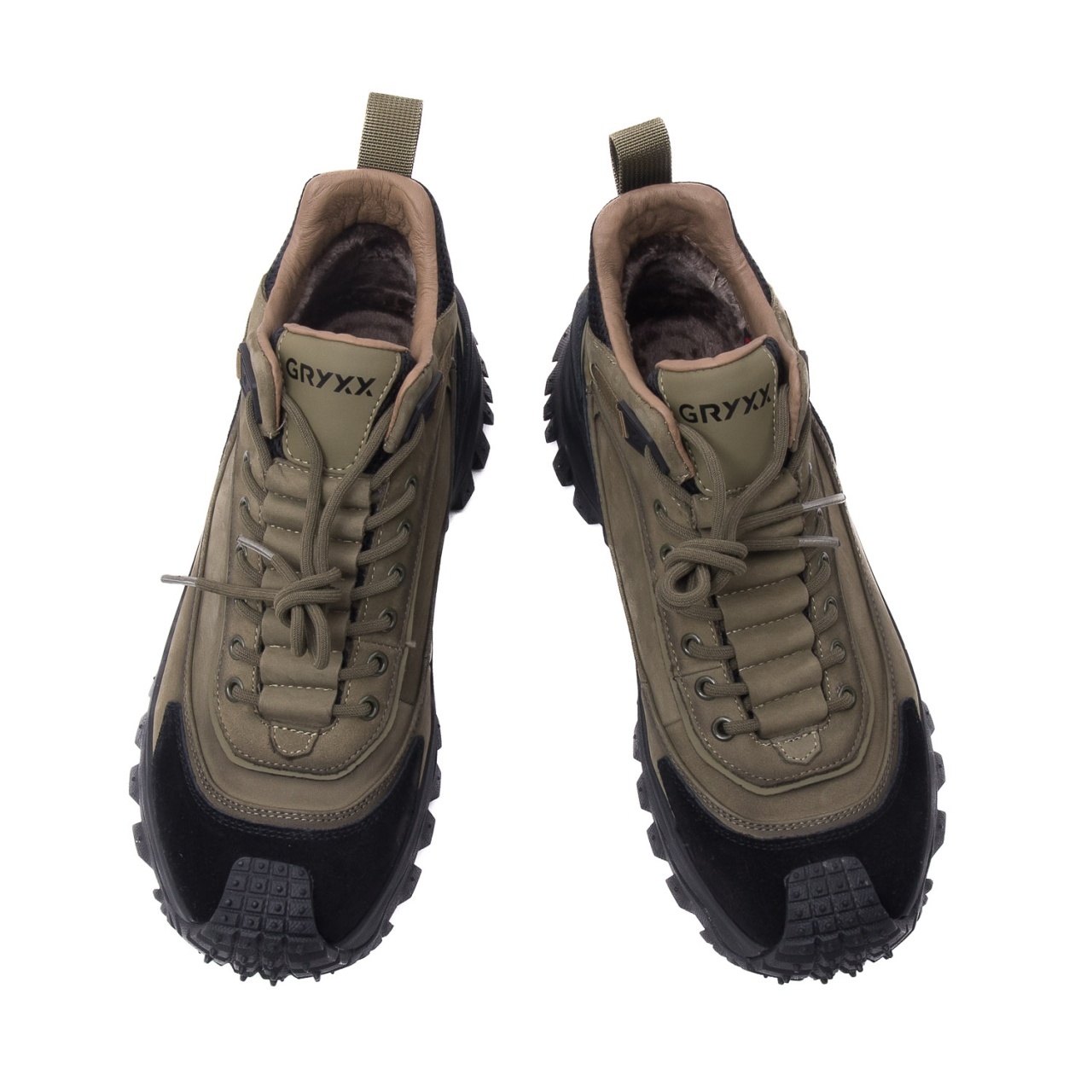 Ghete barbati din piele naturala GRYXX 18861-11 40-N kaki