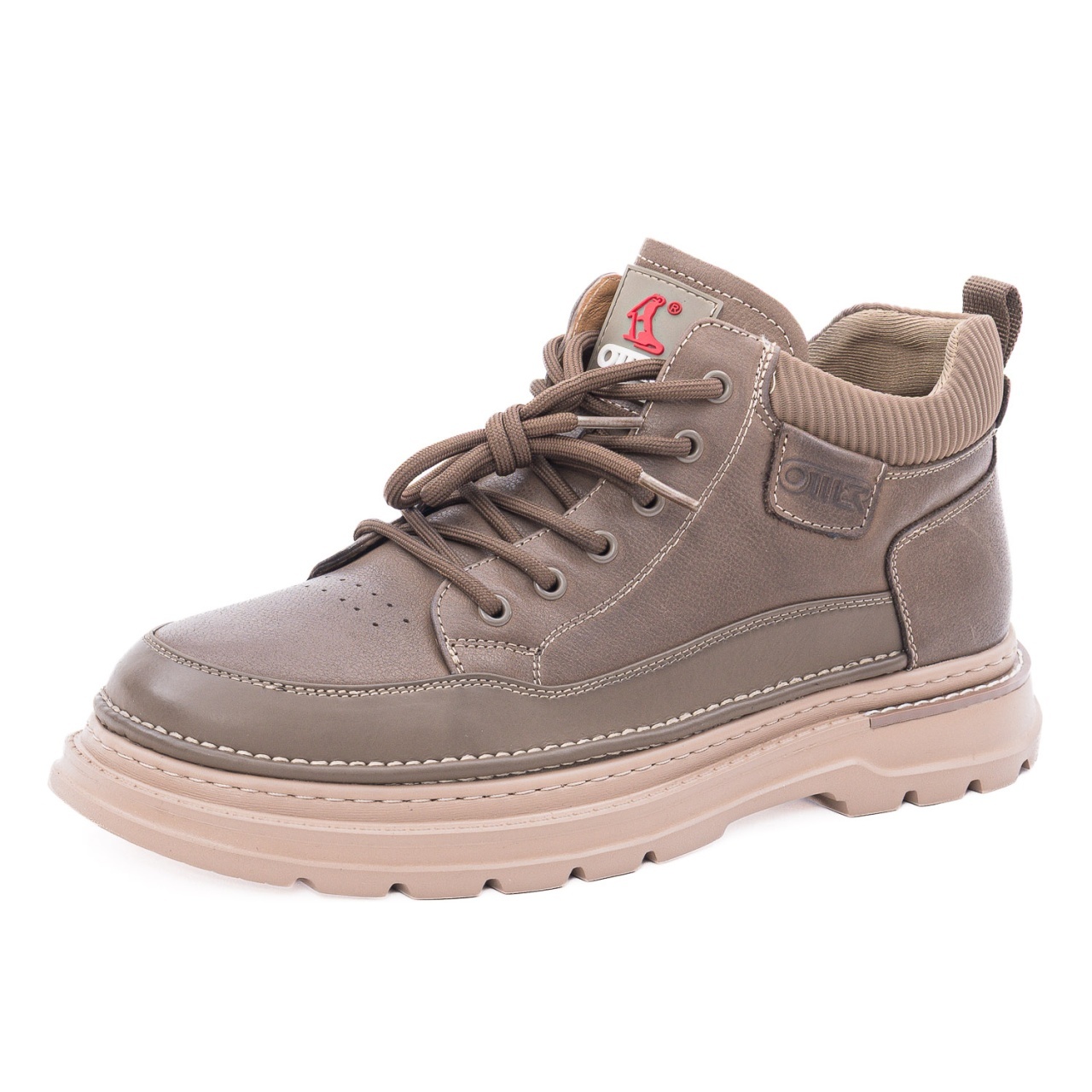 Ghete barbati din piele naturala Otter 1E670008C 40-N maro kaki