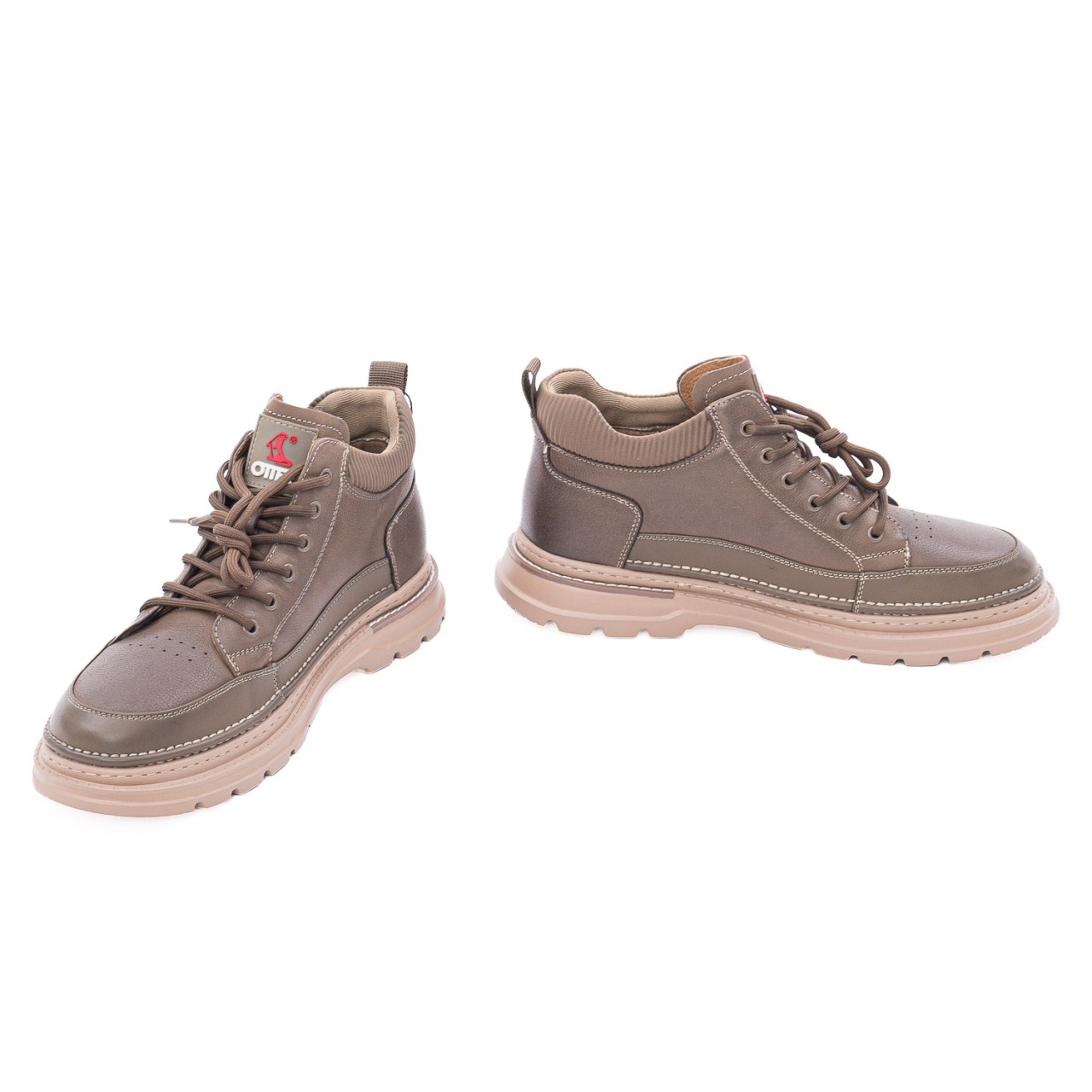 Ghete barbati din piele naturala Otter 1E670008C 40-N maro kaki