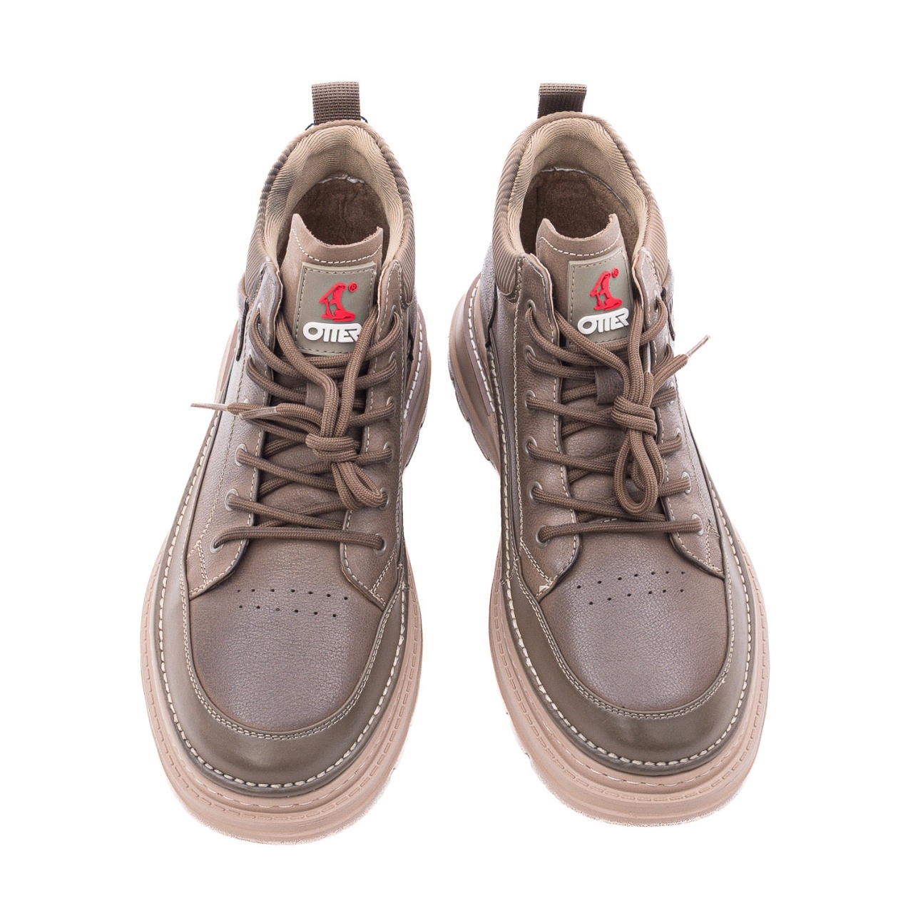 Ghete barbati din piele naturala Otter 1E670008C 40-N maro kaki