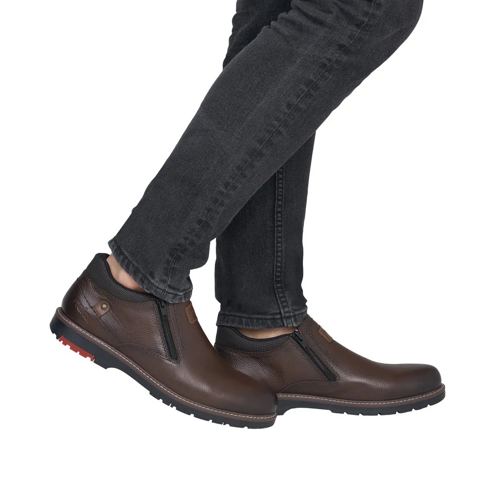 Ghete barbati din piele naturala Rieker 10559-25 maro