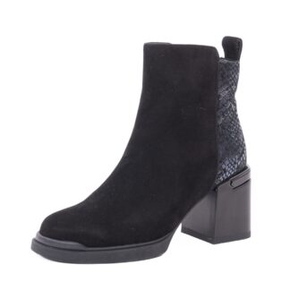 Ghete dama din piele intoarsa Epica 32177-0513-H564J O7-I negru print