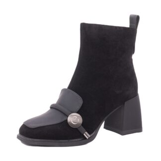 Ghete dama din piele intoarsa Epica 3V1216-S605-G5 01-I negru
