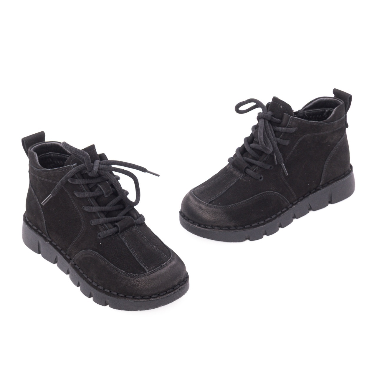 Ghete dama din piele intoarsa Feeling 2388-1 negru