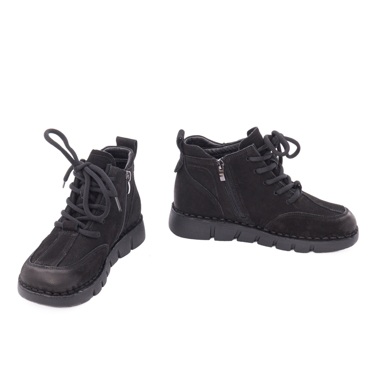 Ghete dama din piele intoarsa Feeling 2388-1 negru