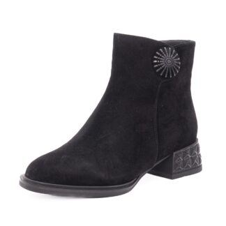 Ghete dama din piele intoarsa Feeling 27-037-02 negru