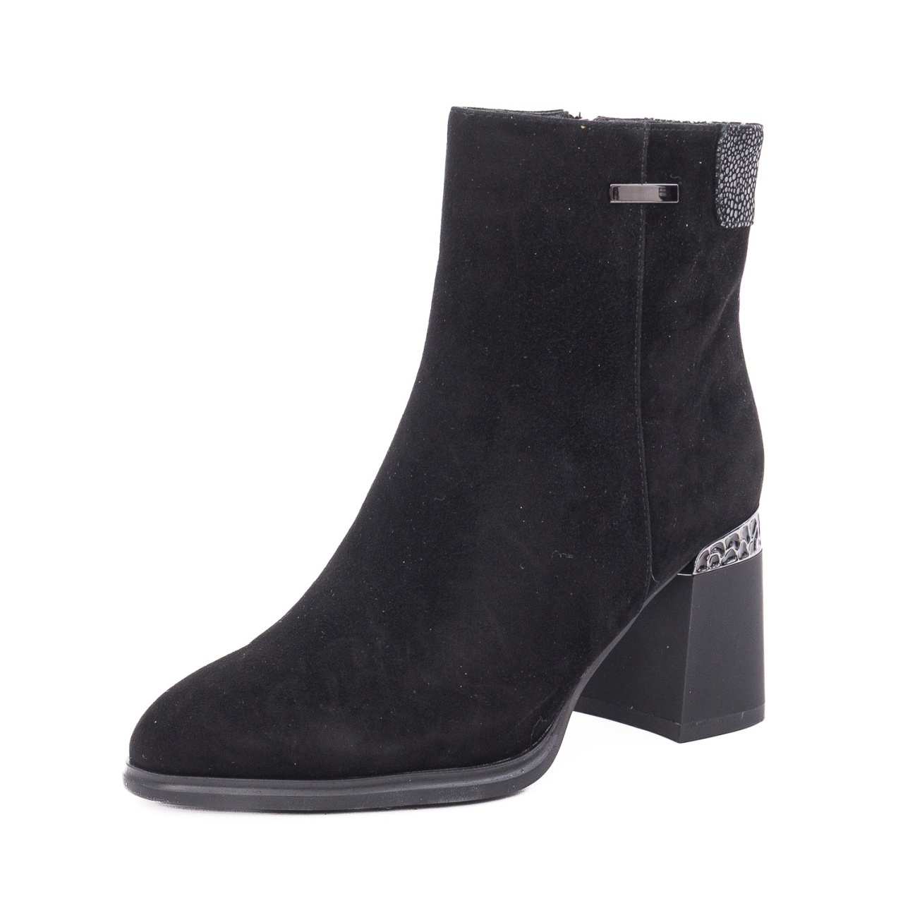 Ghete dama din piele intoarsa Feeling 27-045-01 negru