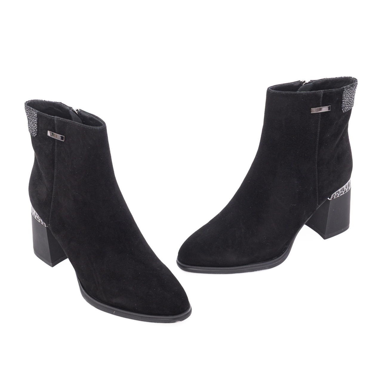 Ghete dama din piele intoarsa Feeling 27-045-01 negru