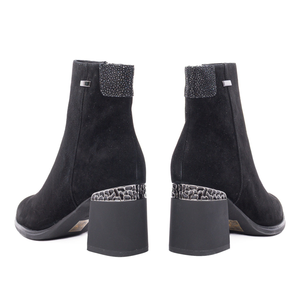 Ghete dama din piele intoarsa Feeling 27-045-01 negru