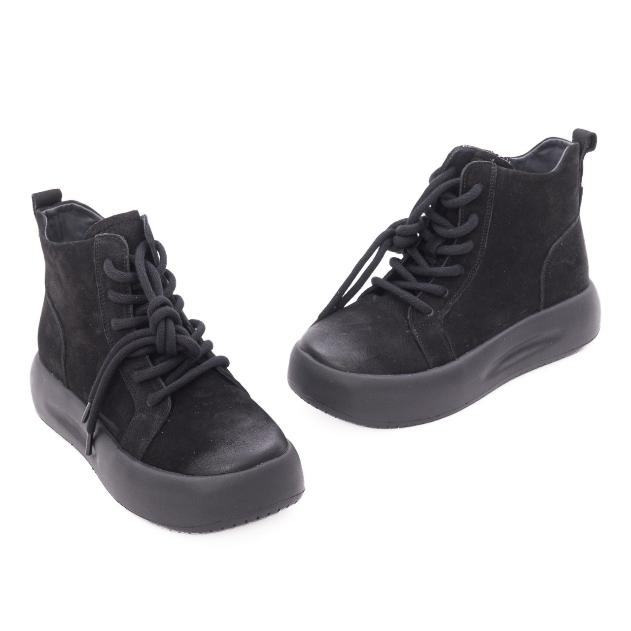 Ghete dama din piele intoarsa Feeling 86683 negru