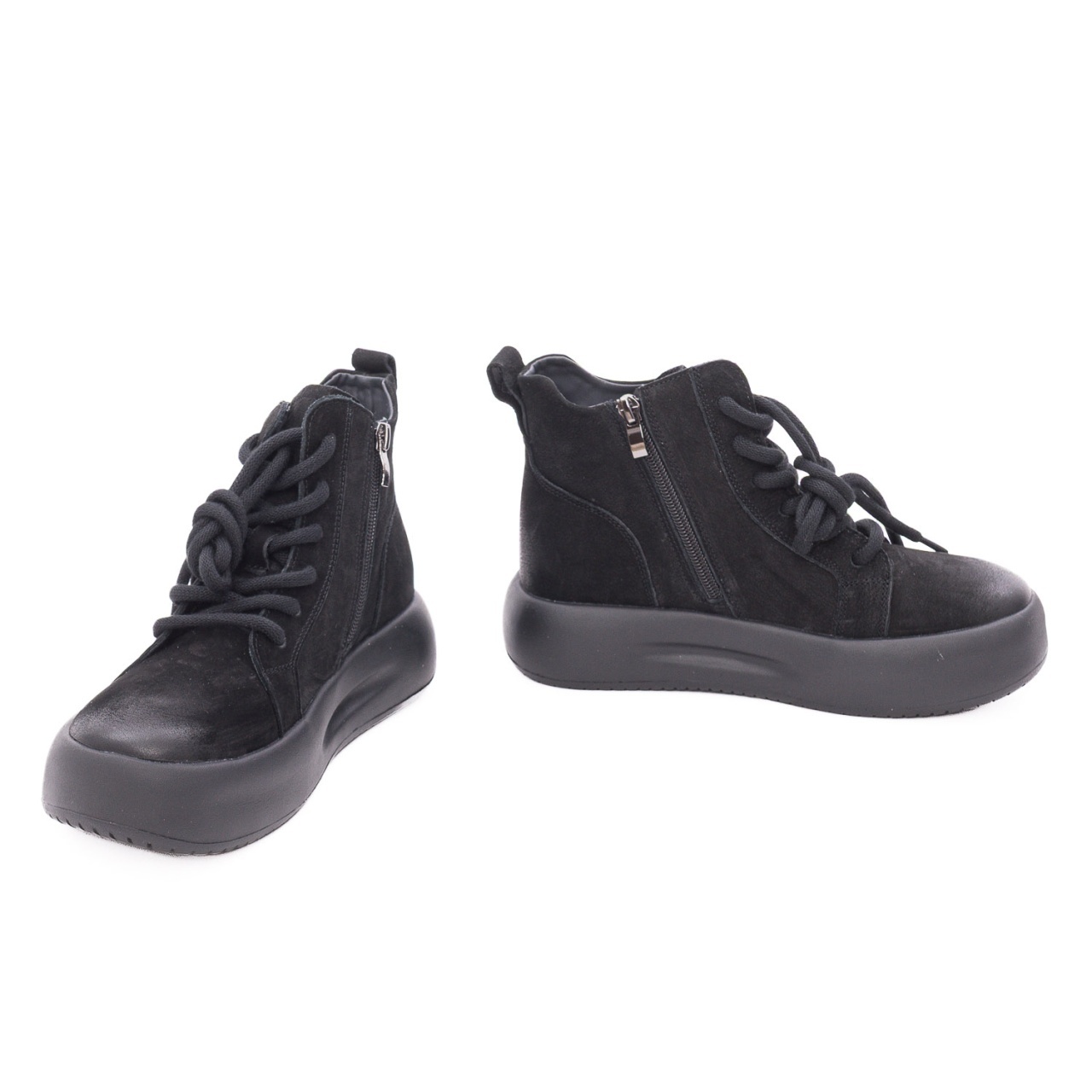 Ghete dama din piele intoarsa Feeling 86683 negru