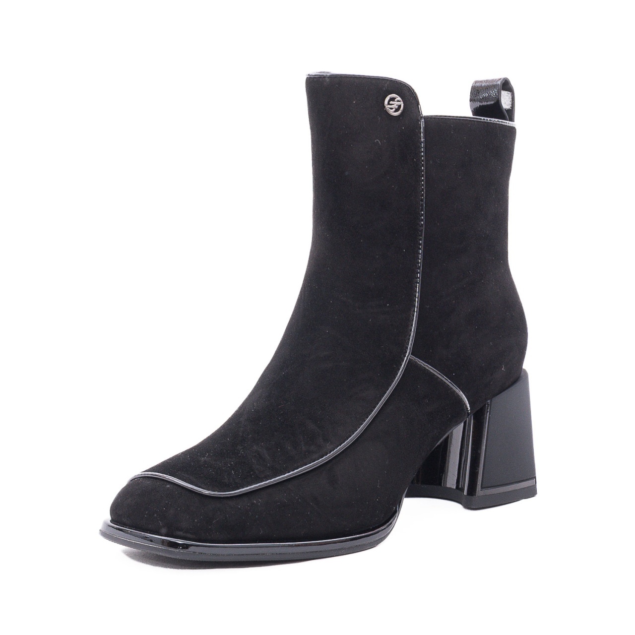 Ghete dama din piele intoarsa Feeling D219-9030 negru