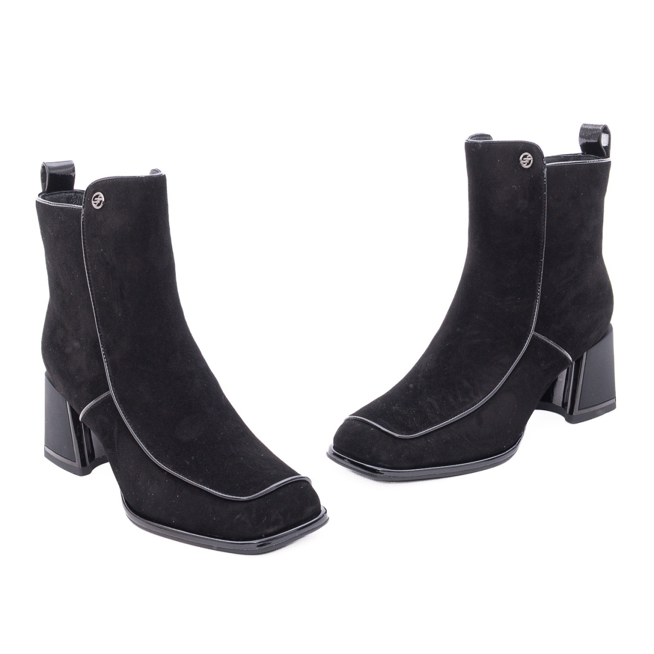 Ghete dama din piele intoarsa Feeling D219-9030 negru
