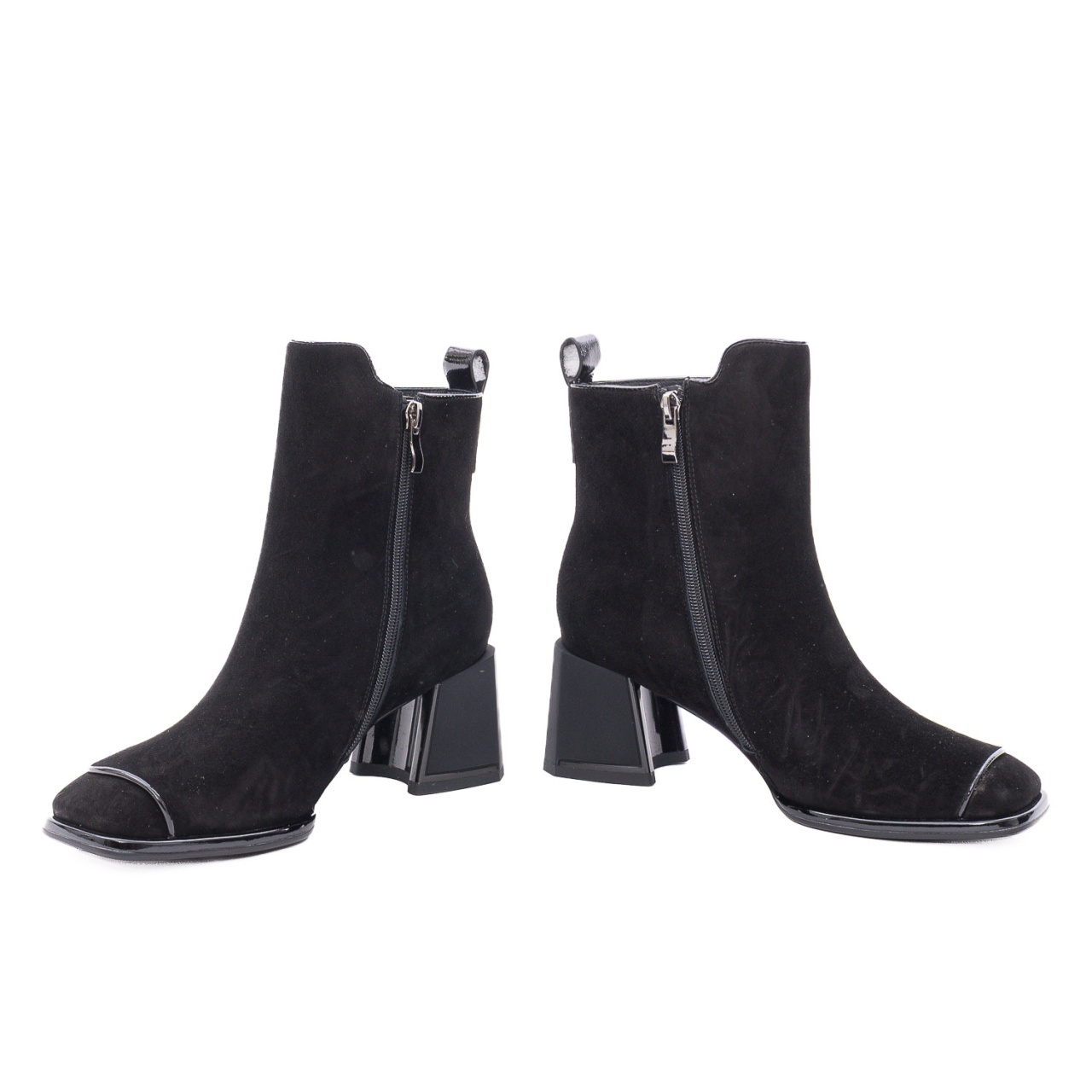Ghete dama din piele intoarsa Feeling D219-9030 negru