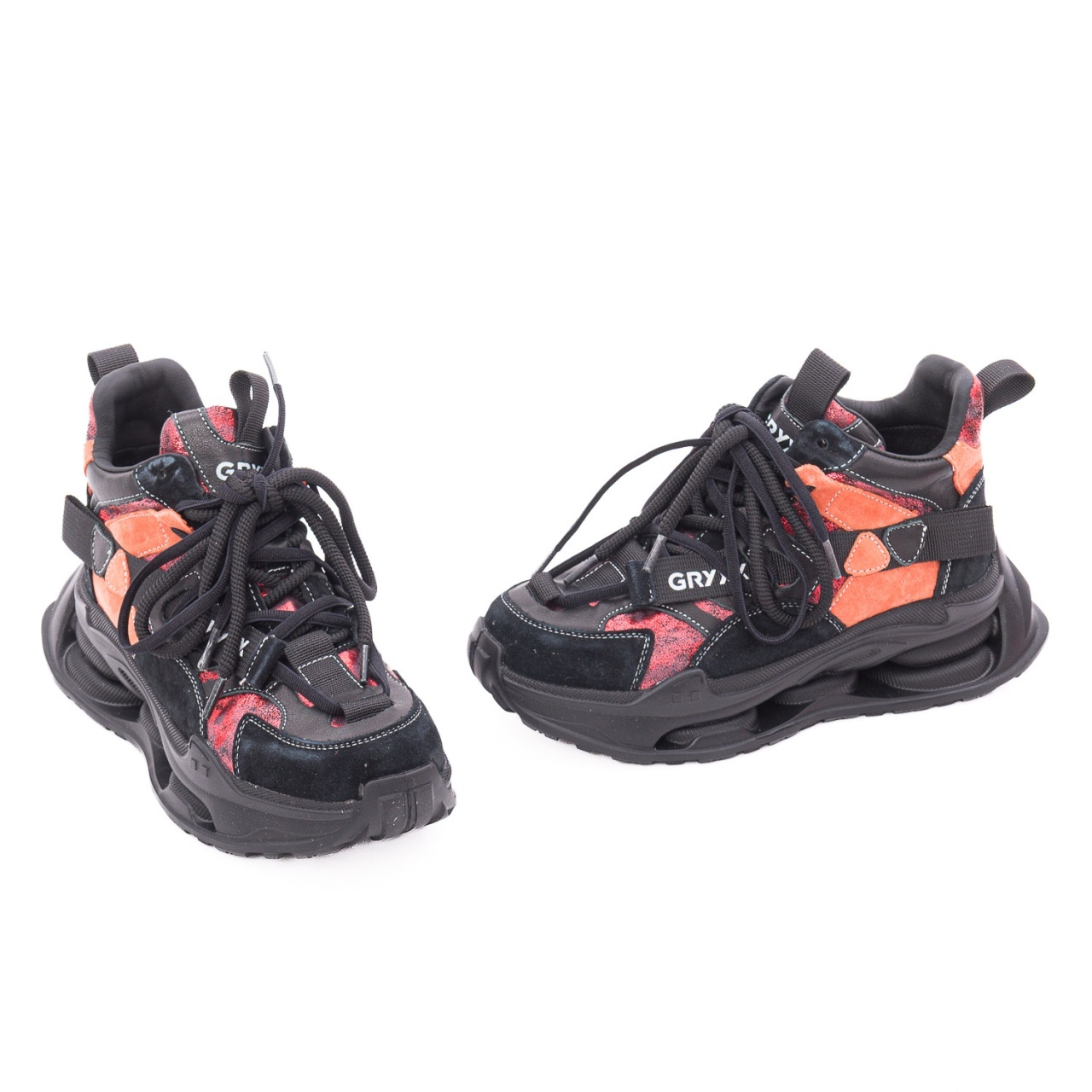 Ghete dama din piele mix Gryxx 136889A L2-Z negru diverse