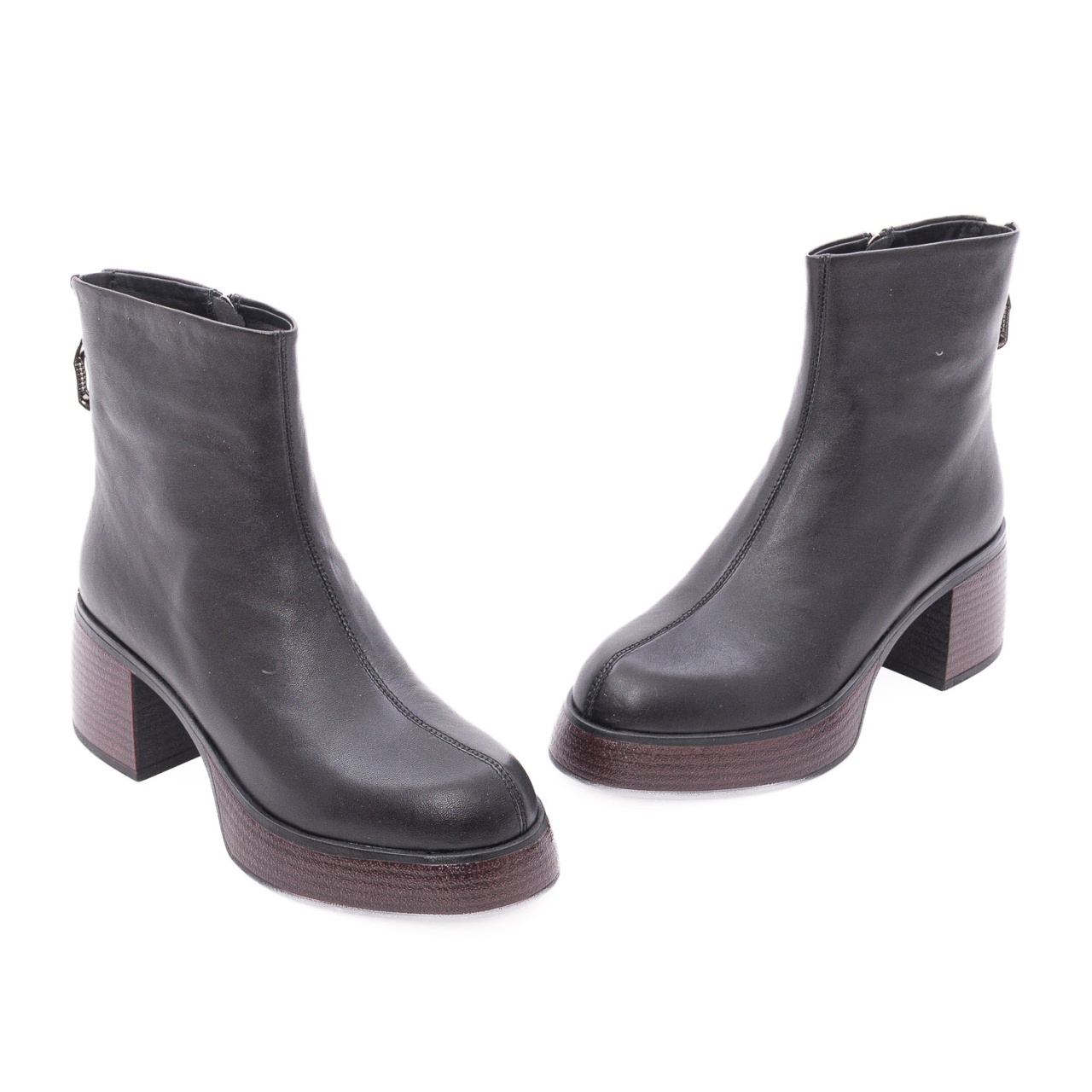 Ghete dama din piele naturala Feeling 27-043-01 negru