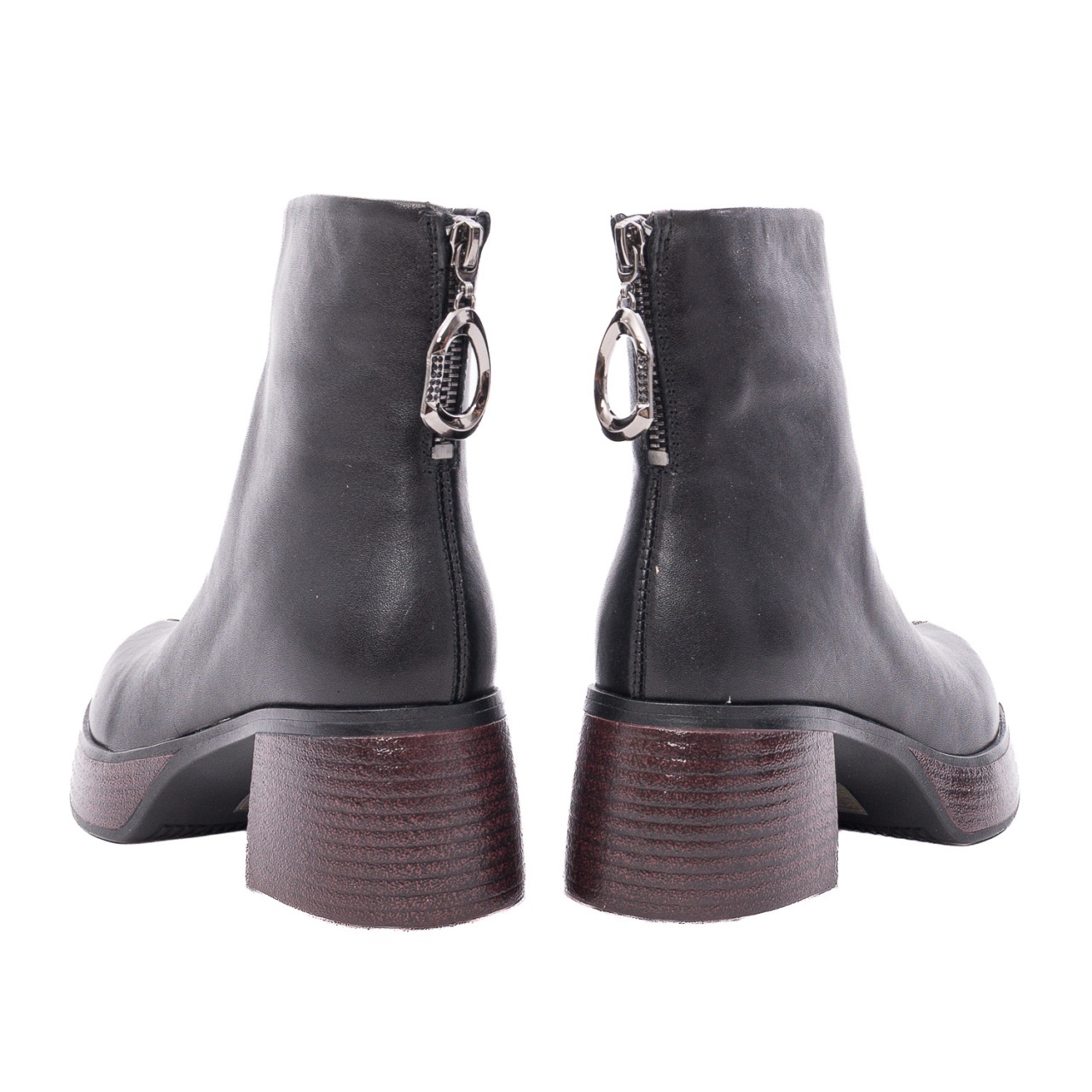 Ghete dama din piele naturala Feeling 27-043-01 negru