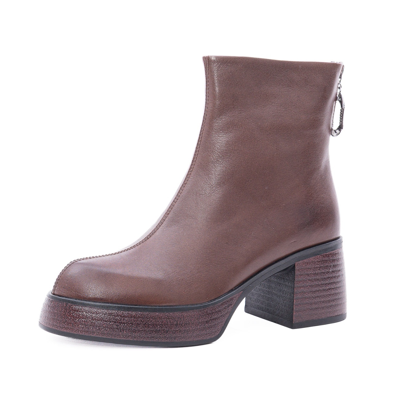 Ghete dama din piele naturala Feeling 27-043-02 maro