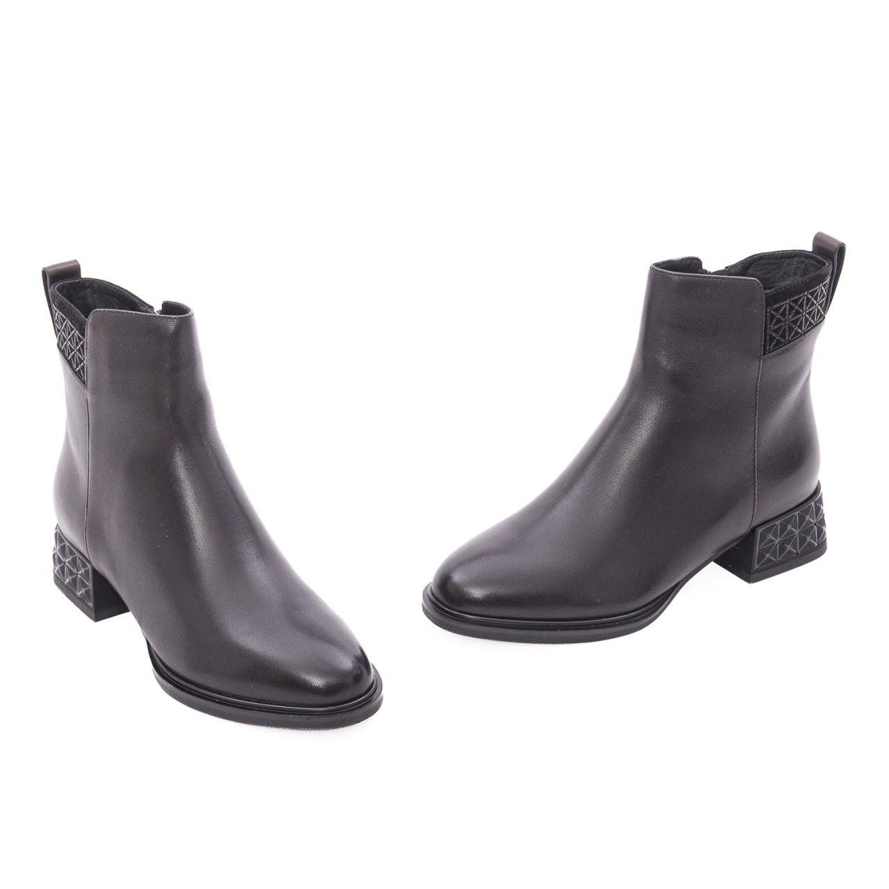 Ghete dama din piele naturala Feeling 27-067-01 negru