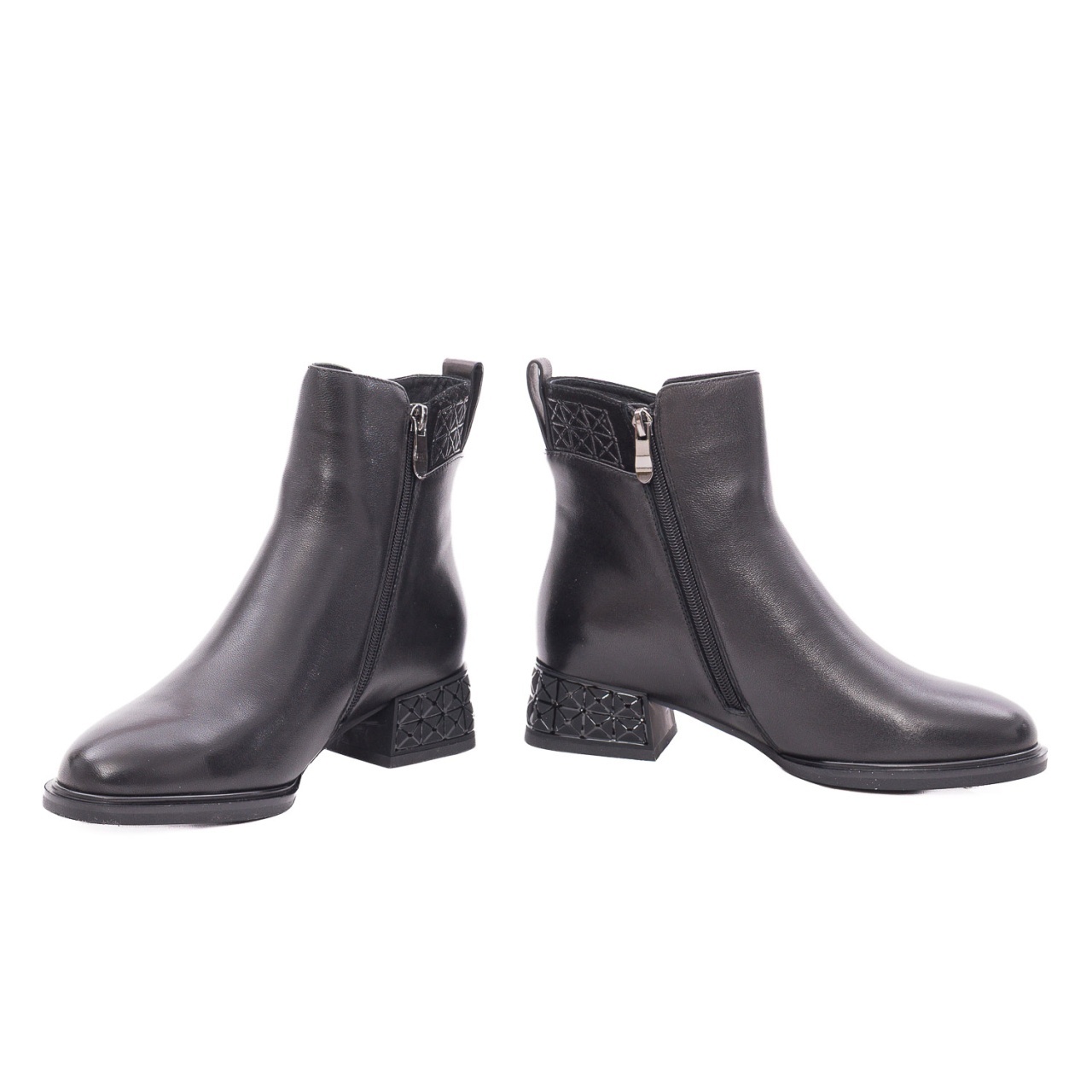 Ghete dama din piele naturala Feeling 27-067-01 negru