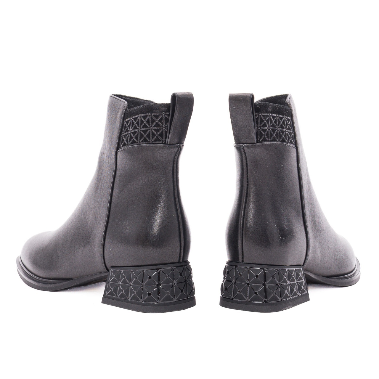Ghete dama din piele naturala Feeling 27-067-01 negru