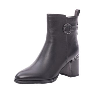 Ghete dama din piele naturala Feeling 27-097-01 negru
