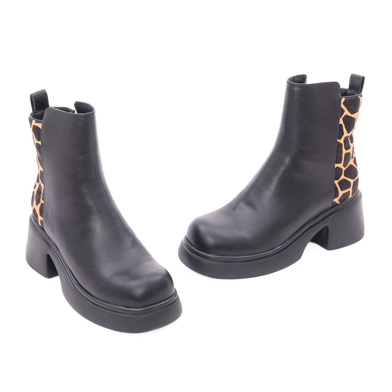 Ghete dama din piele naturala Gryxx 31841-0113-T373J 01-N negru