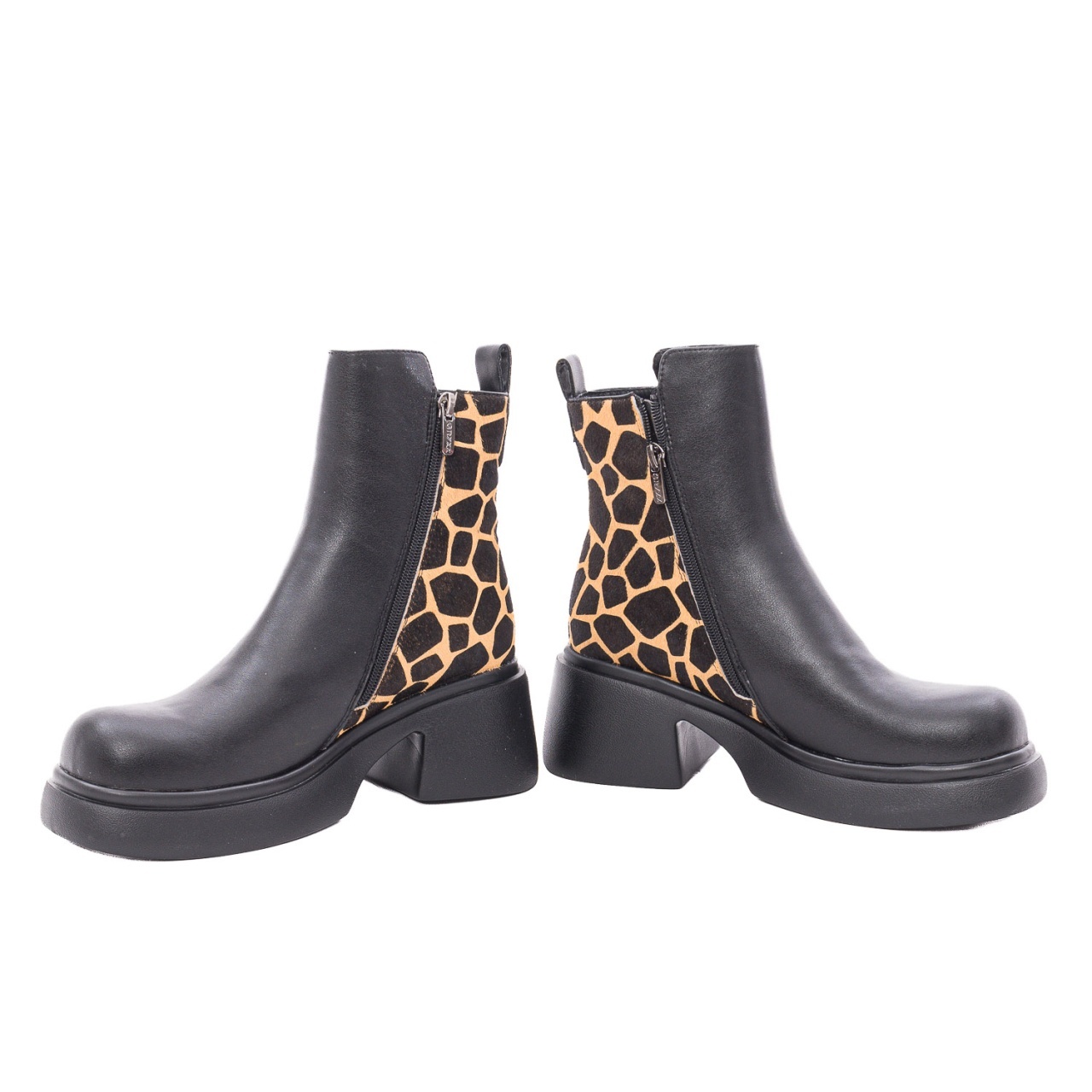Ghete dama din piele naturala Gryxx 31841-0113-T373J 01-N negru