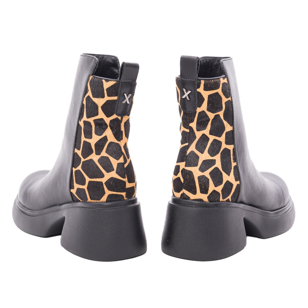 Ghete dama din piele naturala Gryxx 31841-0113-T373J 01-N negru