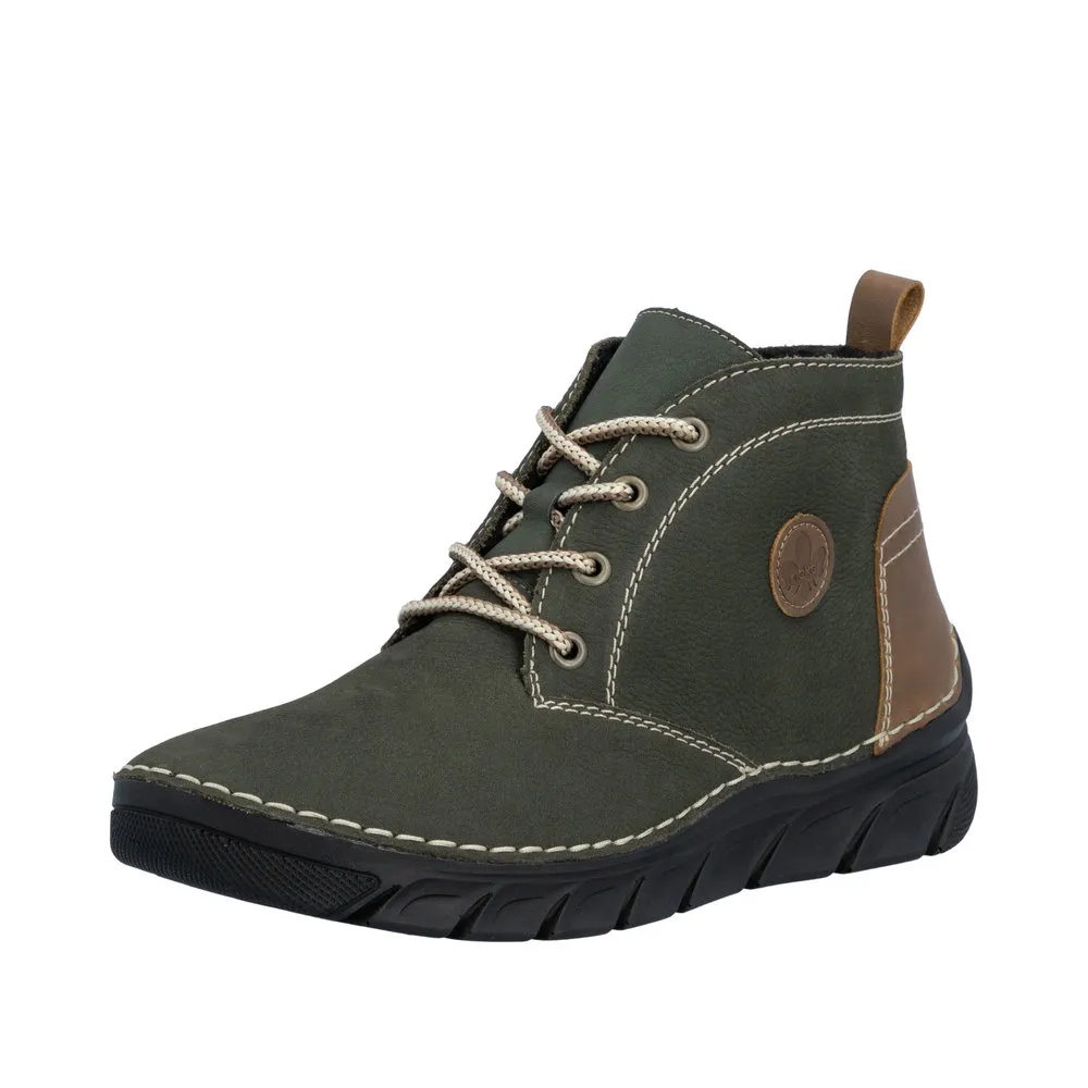 Ghete dama din piele naturala Rieker 55036-54 verde