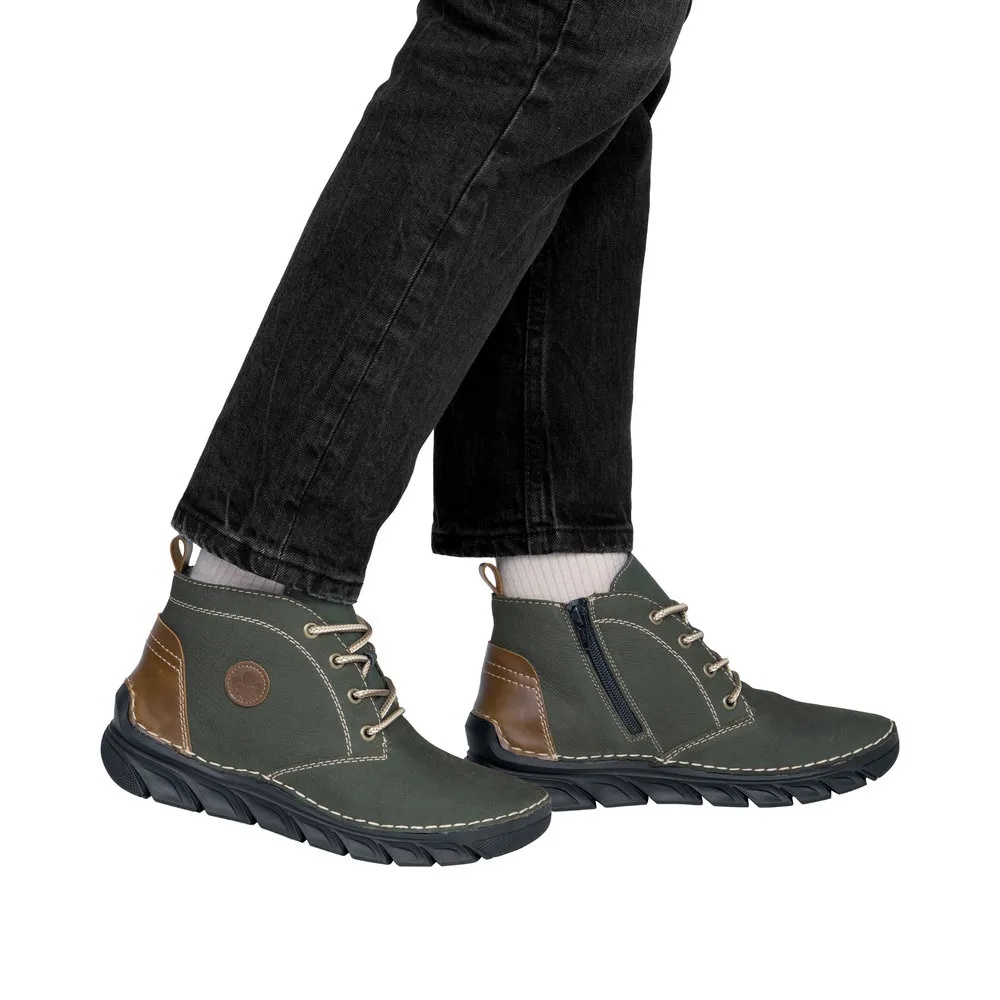 Ghete dama din piele naturala Rieker 55036-54 verde