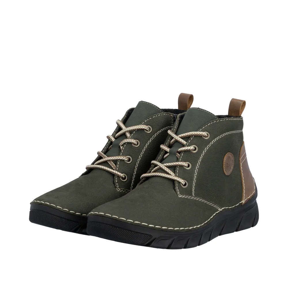 Ghete dama din piele naturala Rieker 55036-54 verde