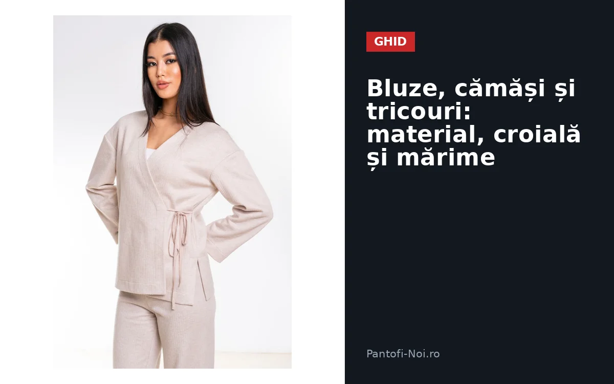 Bluze, cămăși și tricouri: material, croială și mărime