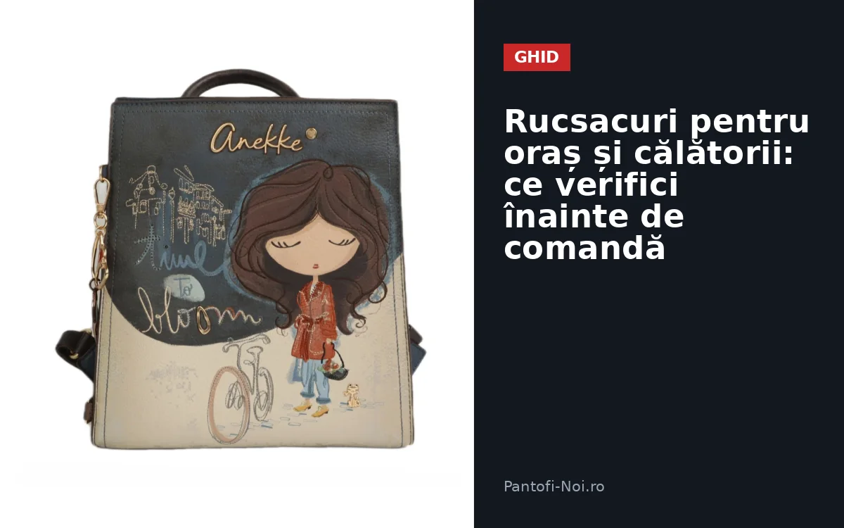 Rucsacuri pentru oraș și călătorii: ce verifici înainte de comandă
