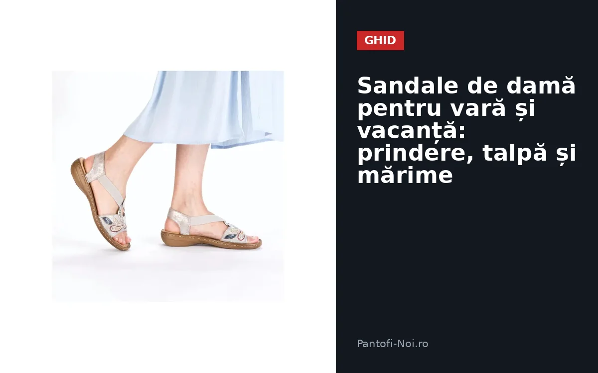 Sandale de damă pentru vară și vacanță: prindere, talpă și mărime