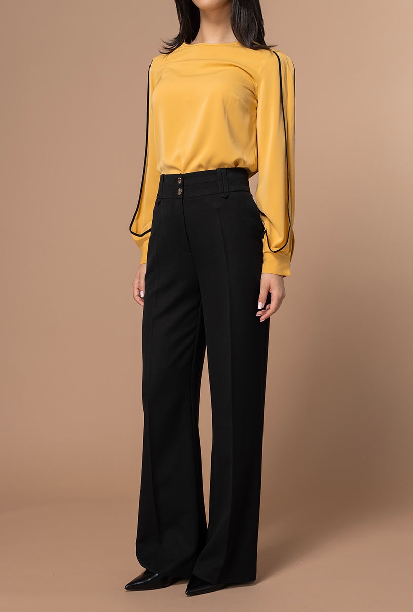 Pantaloni creati pentru a adauga rafinament tinutelor office si smart-casual SORAYA Hermosa negru