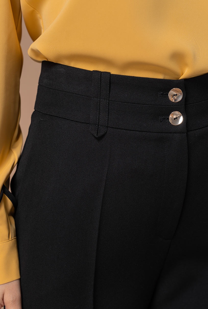 Pantaloni creati pentru a adauga rafinament tinutelor office si smart-casual SORAYA Hermosa negru