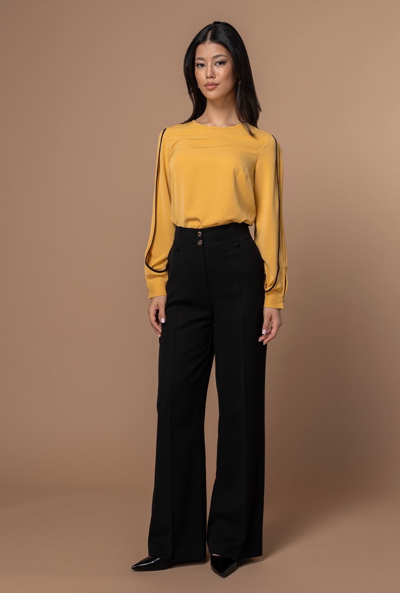 Pantaloni creati pentru a adauga rafinament tinutelor office si smart-casual SORAYA Hermosa negru