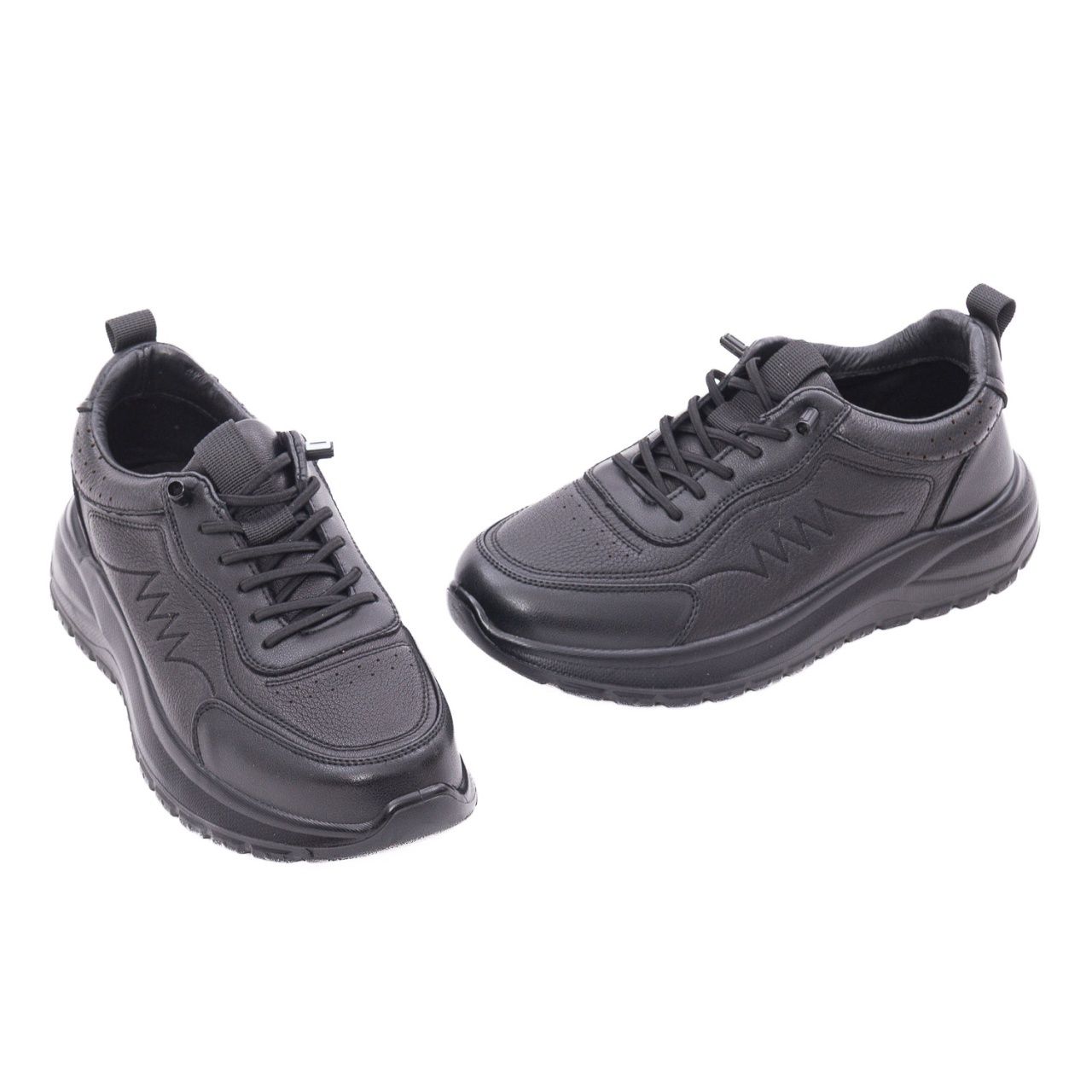 Pantofi barbati casual din piele mix Otter 2D6103 01-Z negru