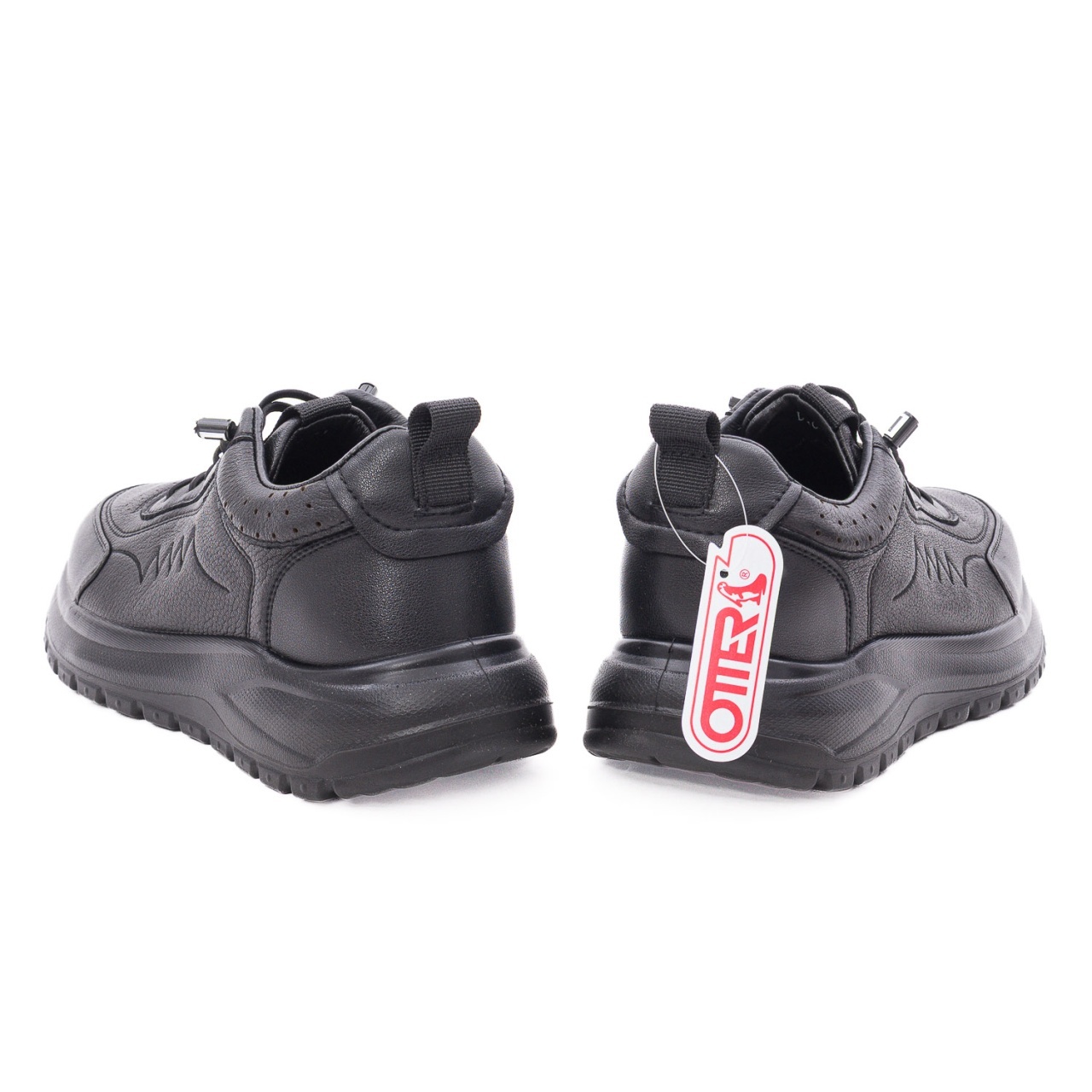 Pantofi barbati casual din piele mix Otter 2D6103 01-Z negru